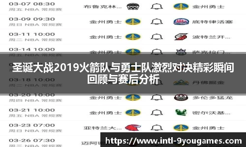 圣诞大战2019火箭队与勇士队激烈对决精彩瞬间回顾与赛后分析